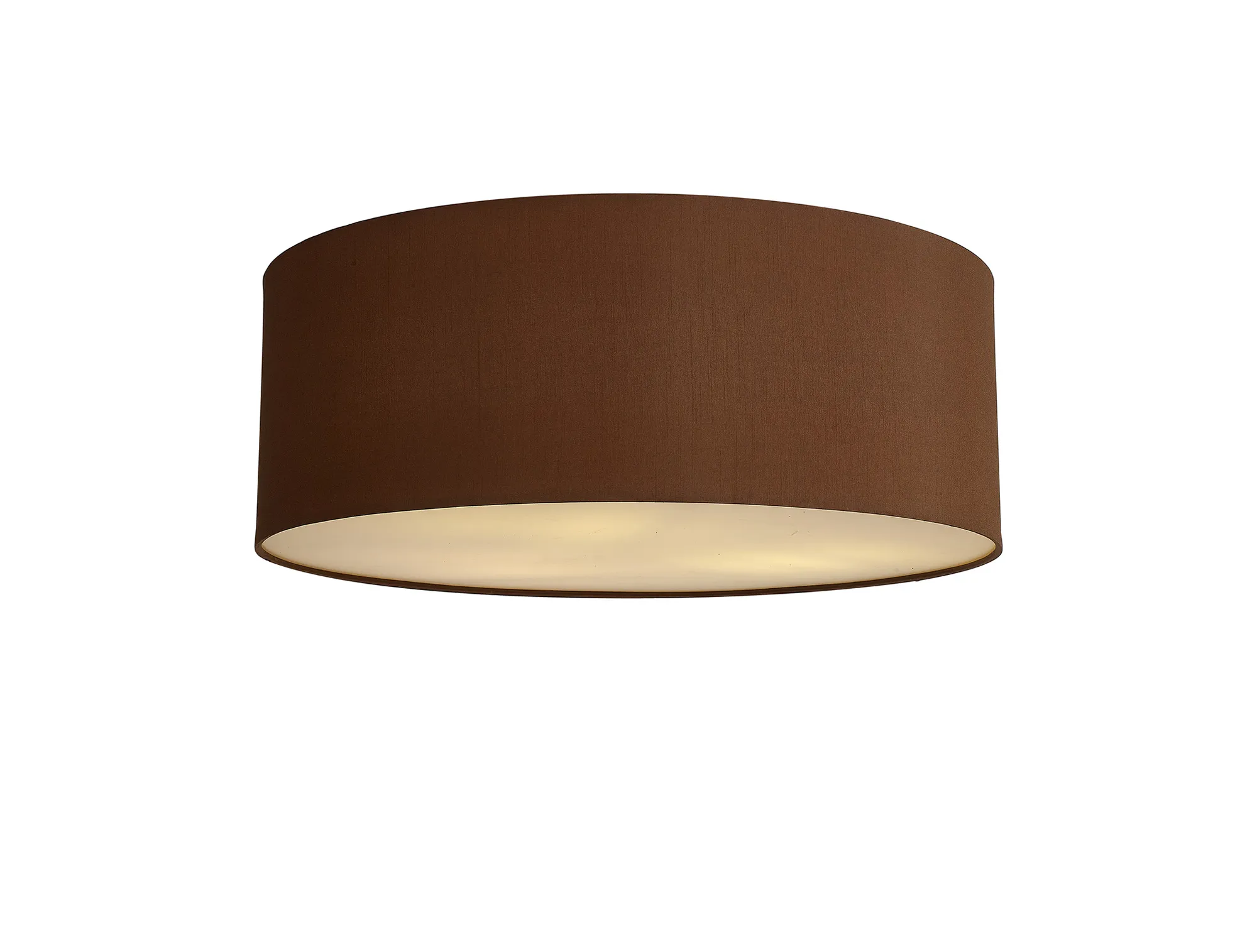 DK0624  Baymont 60cm Flush 3 Light Raw Cocoa/Grecian Bronze; Frosted Diffuser